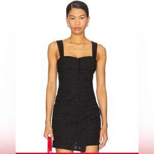 Tularosa Black Floral Lace Top